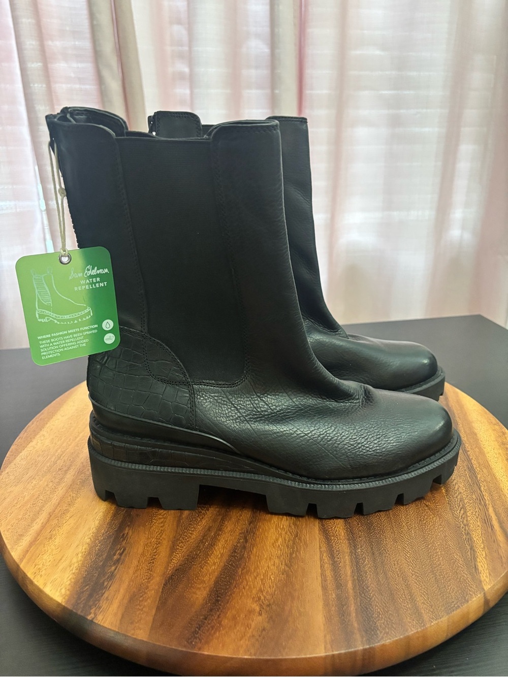 Sam Edelman Black Genia Water Repellent Chelsea Boots NEW Size 10